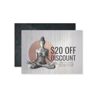 Yoga Meditation Instructor Reiki Master Lotus Pose Discount Card