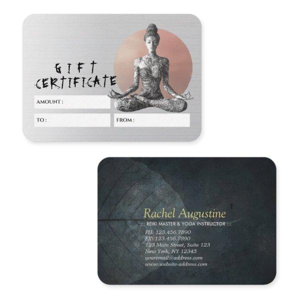 Yoga Meditation Instructor Reiki Master Lotus Pose Discount Card