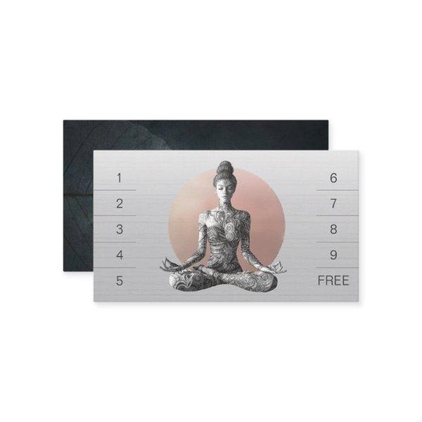 Yoga Meditation Instructor Reiki Master Lotus Pose Loyalty Card