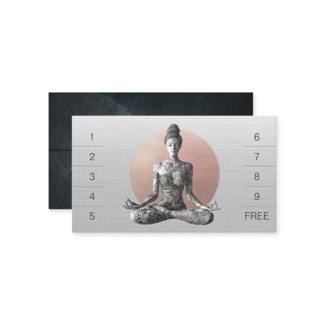 Yoga Meditation Instructor Reiki Master Lotus Pose Loyalty Card