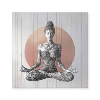 Yoga Meditation Instructor Reiki Master Lotus Pose Square