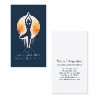 Yoga Meditation Instructor Tree Pose Full Moon