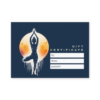 Yoga Meditation Instructor Tree Pose Full Moon Discount Card