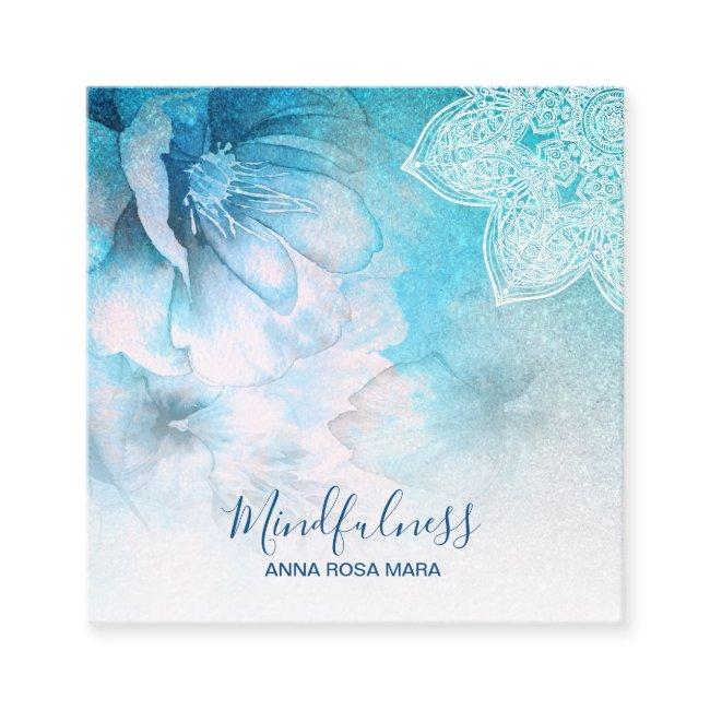 *~* Yoga Meditation Mandala Reiki Floral Glitter Square