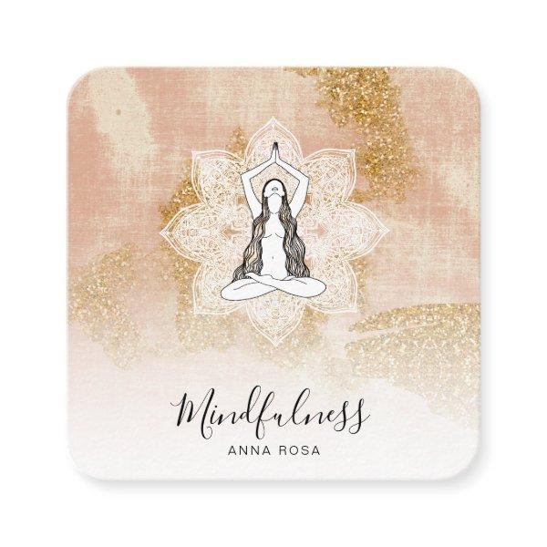 *~* Yoga Meditation Mindfulness Mandala Goddess QR Square