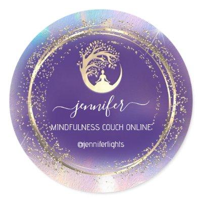 Yoga Mindfulness  Classic Round Sticker