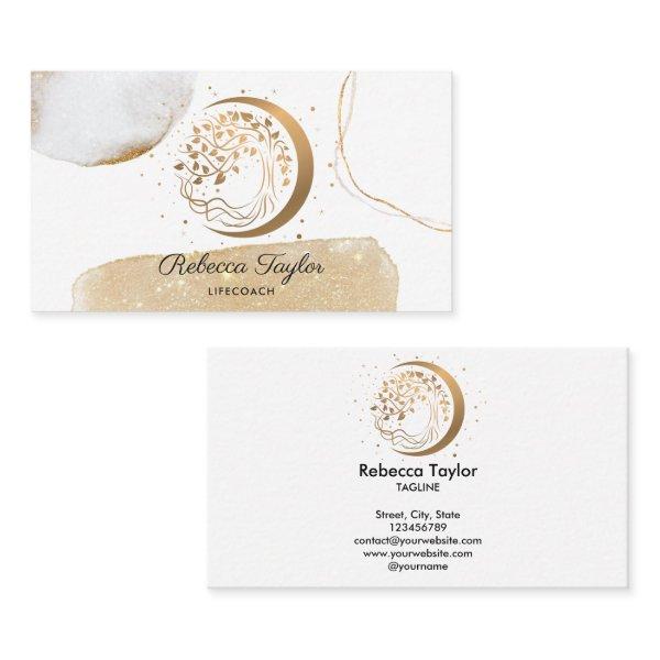 yoga moon trendy life coach tree of life gold busi