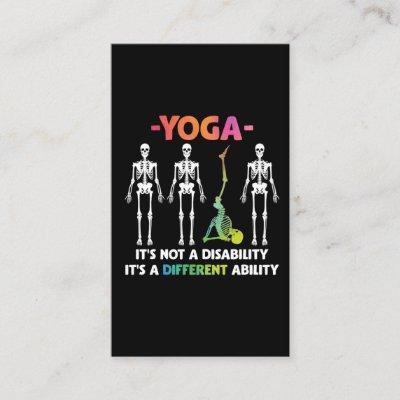 Yoga Not Disability Different Ability Skeleton