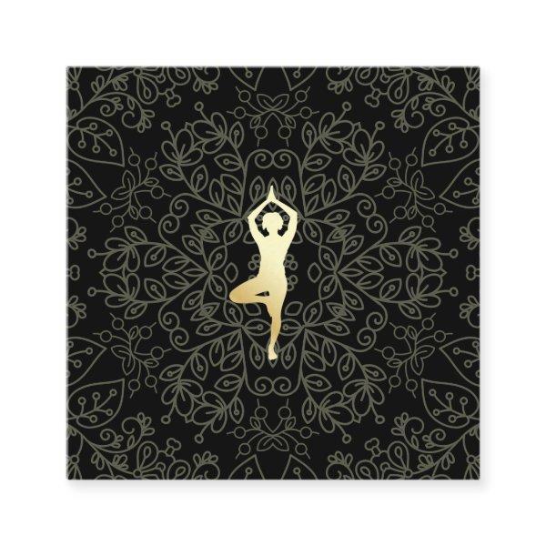 Yoga Pose Natural Pattern Square
