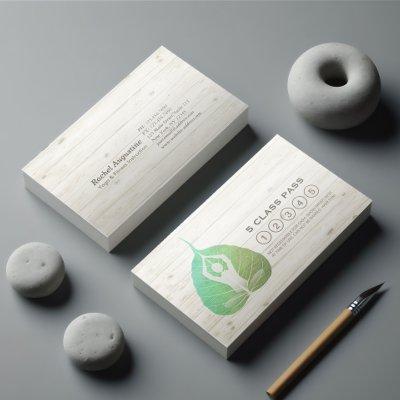 Yoga Studio Class Pass Meditation Pose Bodhi Leaf Loyalty Card