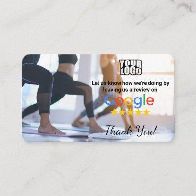 Yoga Studio Google Review Template With QR