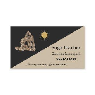 Yoga Teacher Impressionism Painted Autumn Brown
