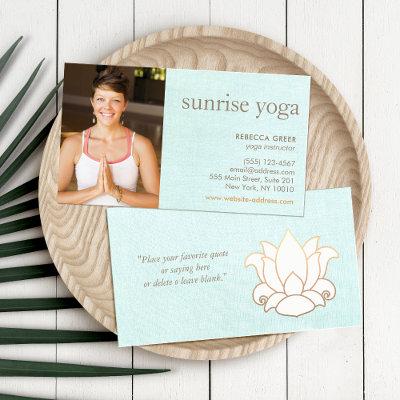 Yoga Teacher Photo White Lotus Flower