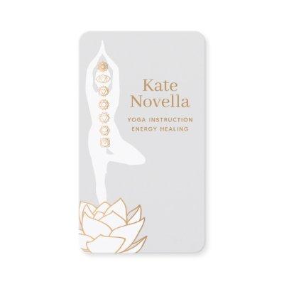 Yoga Teacher White Lotus Black