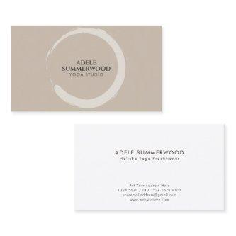 Yoga Theme Enso Circle Motif Taupe