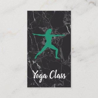 Yoga Warrior Pose | Marble Background