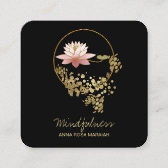*~* Yoga Water Lily Lotus Mindfulness Glitter Square
