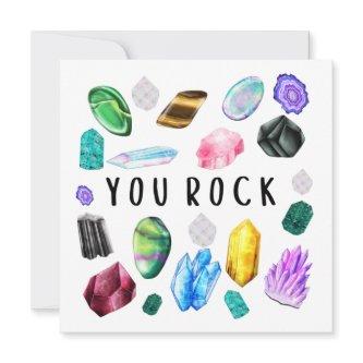 You Rock Crystal Thank You Cards