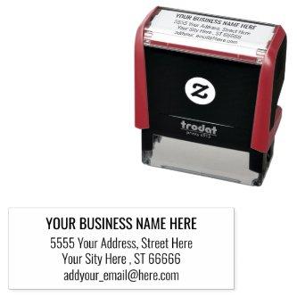 Your Address Self-inking Stamp with Name E-mail