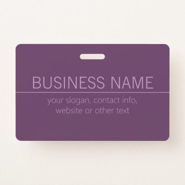 Your Brand or Business Name Modern Purple Mauve  Badge