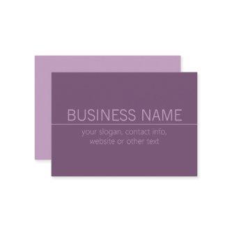 Your Brand or Business Name Modern Purple Mauve  Enclosure Card