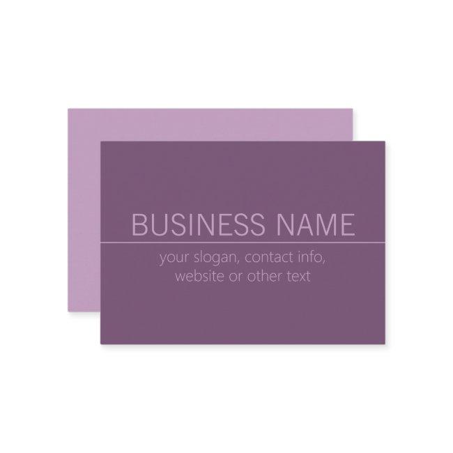 Your Brand or Business Name Modern Purple Mauve Enclosure Card