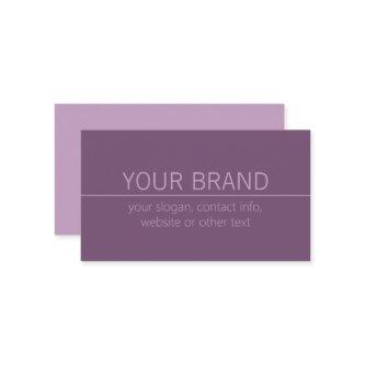 Your Brand or Business Name Modern Purple Mauve  Enclosure Card