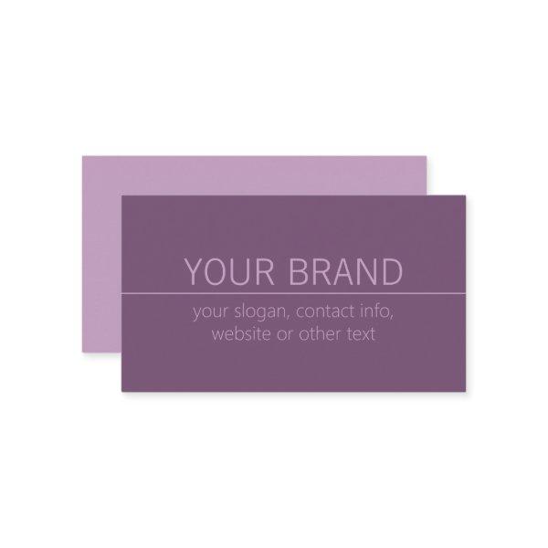 Your Brand or Business Name Modern Purple Mauve  Enclosure Card
