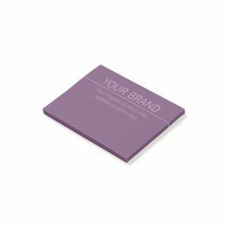 Your Brand or Business Name Modern Purple Mauve  Post-it Notes