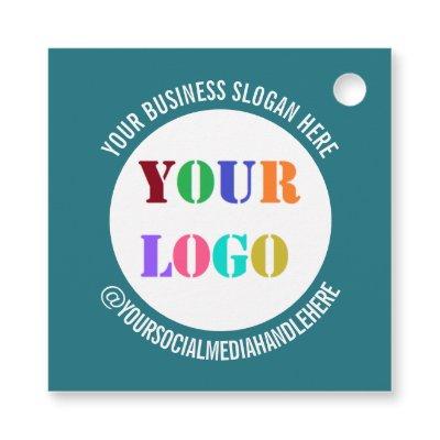 Your Business Logo Custom Text and Color Gift Tags