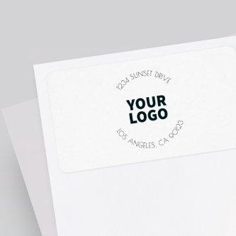 Your Business Logo & Custom Text | Black & White  Label