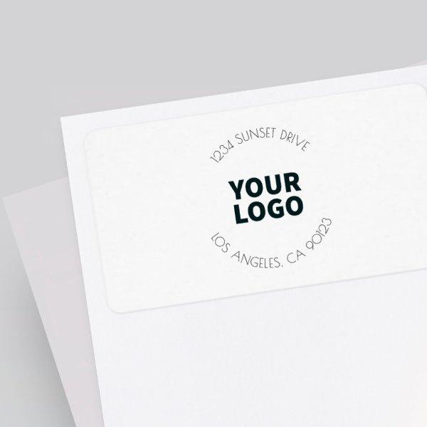 Your Business Logo & Custom Text | Black & White  Label