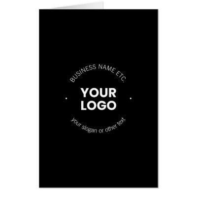 Your Business Logo & Editable Text | Black & White Card