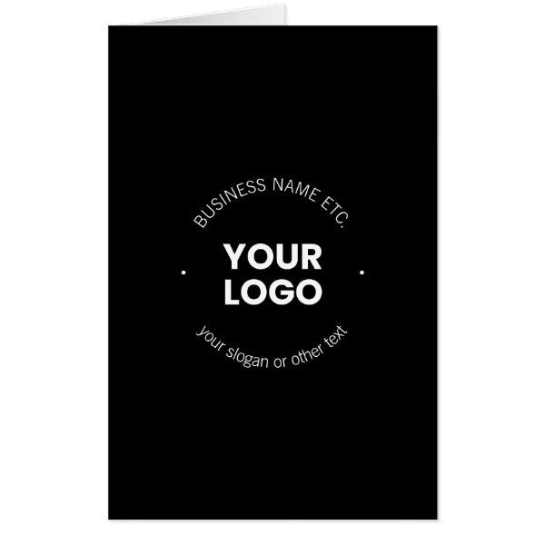 Your Business Logo & Editable Text | Black & White Card
