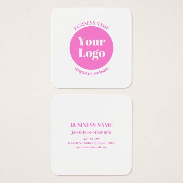 Your Business Logo & Editable Text Template | Pink