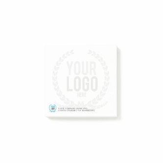 Your Business Logo Faded Backdrop | Customized 3x3 Post-it Notes