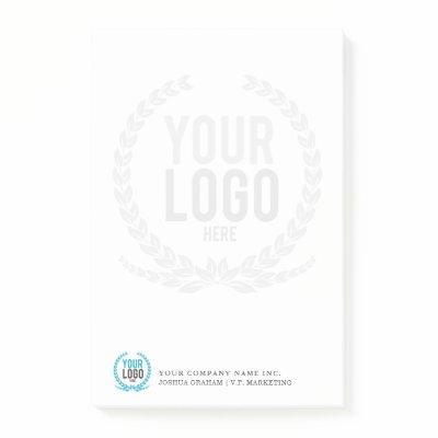 Your Business Logo Faded Backdrop Customized Post-it Notes