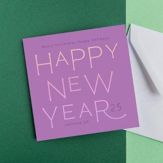 Your Business Logo | Happy New Years Modern Custom Holiday Card