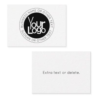 Your Business  Logo & Modern Simple Editable Text Note Card