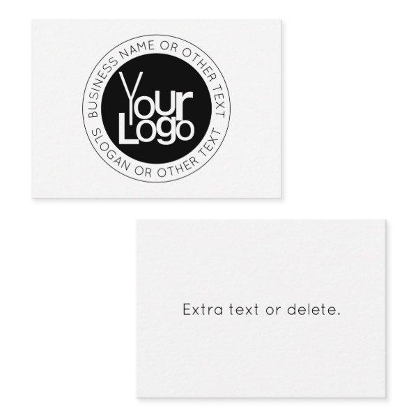 Your Business  Logo & Modern Simple Editable Text Note Card