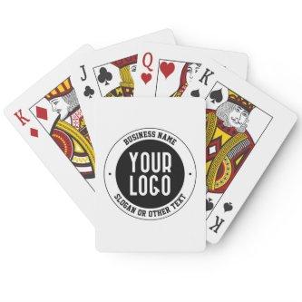 Your Business Logo or Design | Bold Editable Text Poker Cards