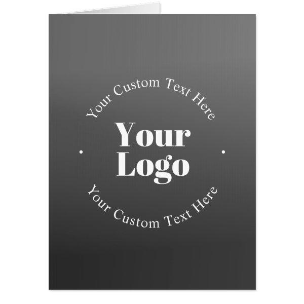 Your Business Logo or Design & Editable Text Card