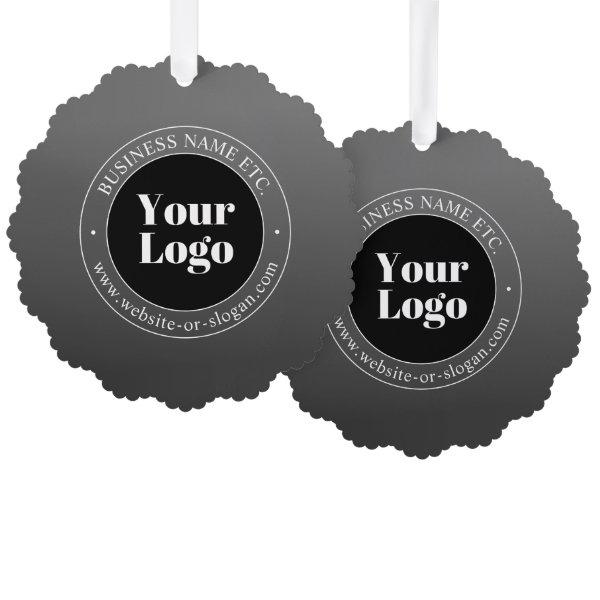 Your Business Logo or Design & Editable Text Ornament Card