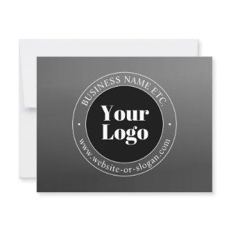 Your Business Logo or Design & Editable Text Thank You Card