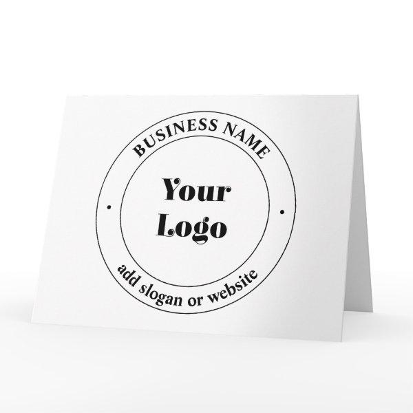 Your Business Logo & Promotional Text | White Card