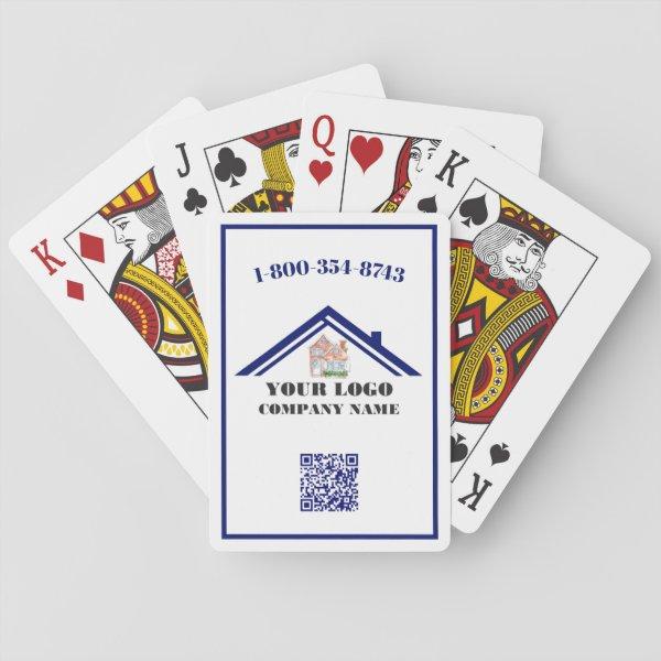 Your Business Logo QR Code  Playing Cards