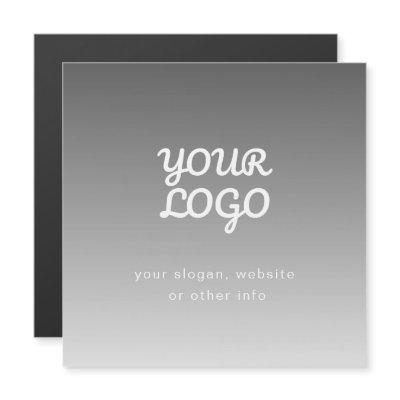 Your Business Logo & Text | Dark Grey Ombre