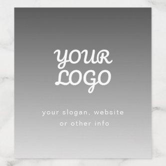 Your Business Logo & Text | Dark Grey Ombre  Envelope Liner