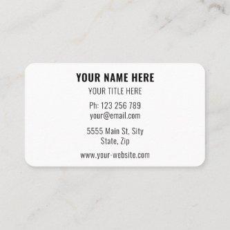 Your Business Name Address Simple Personalized