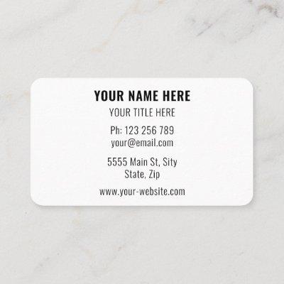 Your Business Name Address Simple Personalized